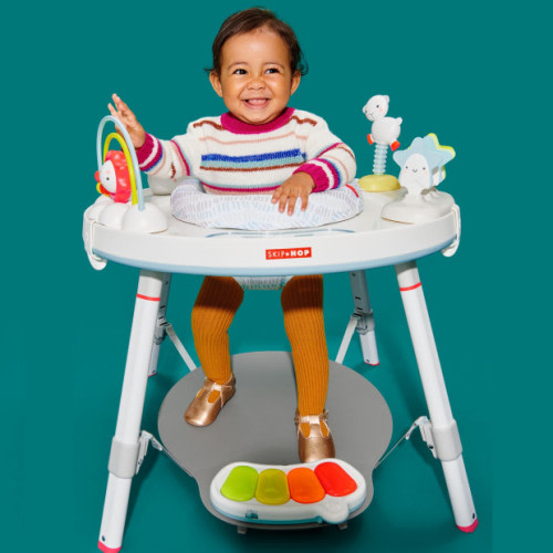 3-Stage Activity Center and Kid Chairs Bundle - Silver Lining Cloud