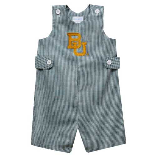 Baylor Bears Vive La Fete Infant Gingham Jon Jon Romper - Green