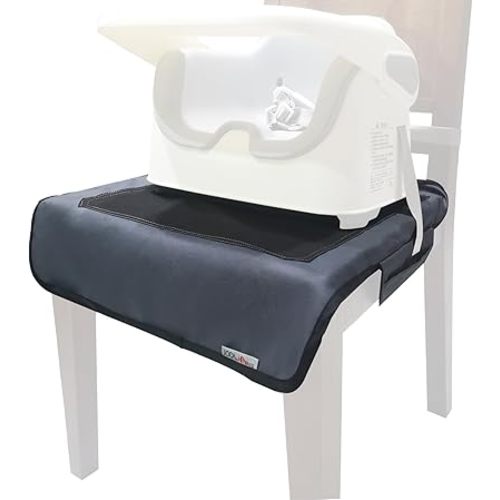 JOOLIO B&S Extra Large Booster Chair Protector Cover,Dining High Chair Seat Cover Protect Booster Chair Cover,Non-Slip Bark Grain Backing, Waterproof,Oil-Proof and Stain-Proof,Easy to Wipe Clean Gray