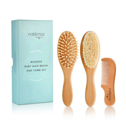 Wooden Hair Brush Set