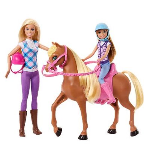 Barbie Horse & Doll 5-pc. Set with Helmets & Riding Accessories