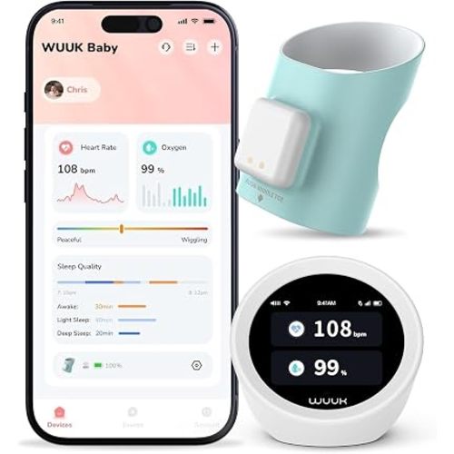WUUK BABY Smart Sock, Real-Time Sleep & Heart Rate Tracking