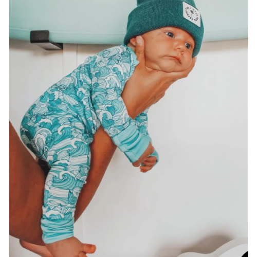 Waves Bamboo Zip Romper