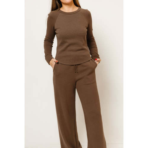 Brit Micro Waffle Pants in Brown *10/13 PRE-ORDER*