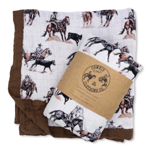 Stop the Clock Bamboo Muslin Blanket – Cowkid Clothing Company