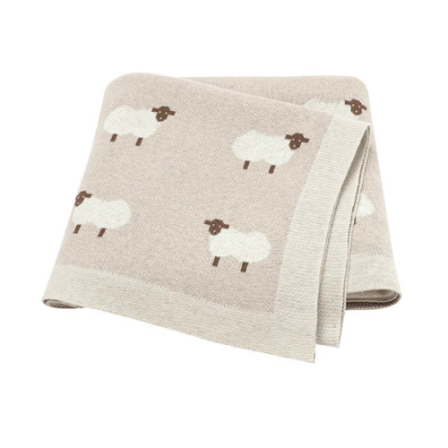 Sheep Knitted Blanket
