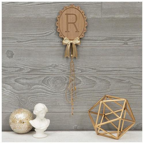 Scalloped Monogram Wood Wall Hook