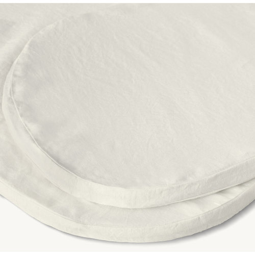 Washed Organic Linen Oval Bassinet Sheets (Set of 2) | RH Baby & Child