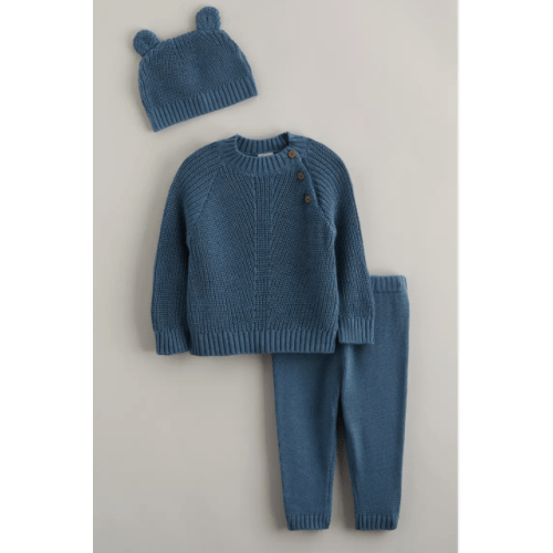 Knit Sweater, Pants & Hat Set