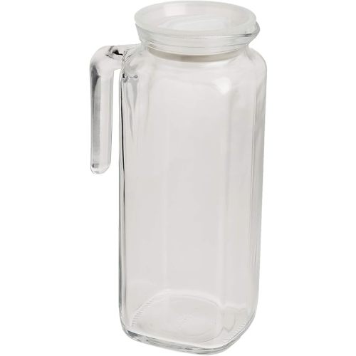 Bormioli Rocco Glass Frigoverre Jug With Airtight Lid 33.75oz : Clear Pitcher With Hermetic Sealing, Easy Pour Spout & Handle – For Water, Juice, Iced Coffee & Iced Tea