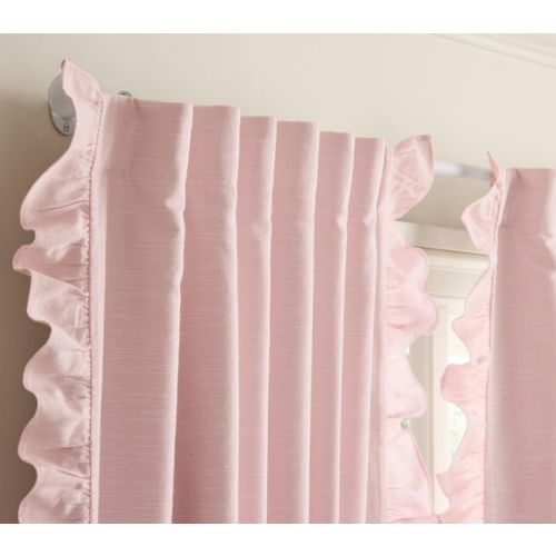 Evelyn Ruffle Trim Blackout Curtain
