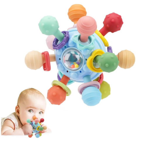 Baby Montessori Sensory Toys for 0-6 6-12 Months, Baby Teether Teething Toys for Babies 0 3 6 9 12 18 Months, Newborn Infant Learning Developmental Toys Gifts for 1 2 Year Old Boys Girls