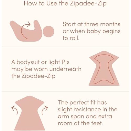 SleepingBaby Zipadee-Zip Transition Swaddle - Cozy Fleece Wearable Blanket with Two-Way Zipper for Baby Sleep - Fleece Basil, Medium (6-12 Month)