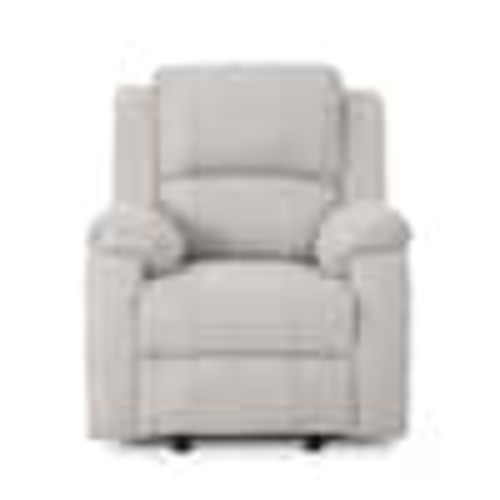 Noble House Mozelle Beige Polyester Glider Recliner with Tufted Cushions 41724