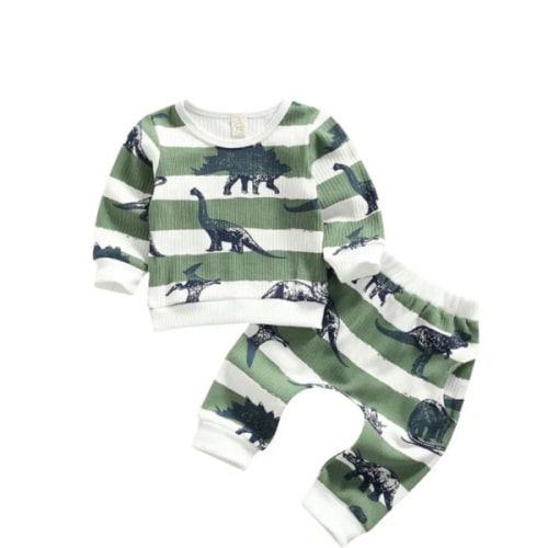 DINOSAUR Ribbed Outfit - Hazel & Bo