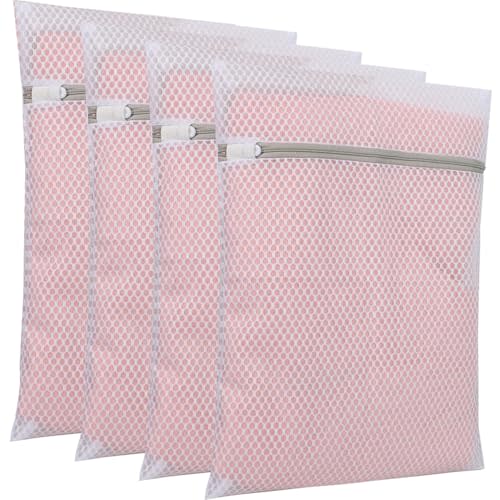 Set of 4 Mesh Laundry Bags, 12 x 16 Inches lingerie bags for Laundry (4)