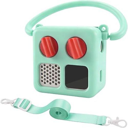 Silicone Case for Yoto Mini with Strap & Handle, Protective Jacket for Yoto Mini to Go Out, Shockproof Travel Carrying Cover for Yoto Mini Player, Anti-Scratch Accessories for Yoto Mini (Case Only)