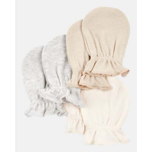 Baby 3-Pack Mitts - Ivory/Heather | Carter's