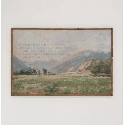 The Lord Bless You, Dark Brown | 36x24 Framed Wooden Art - Horizontal | 570
