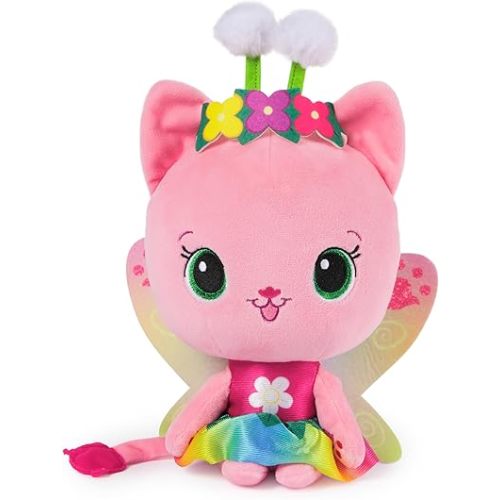 Gabby’s Dollhouse Fairylandia Official Rainbow Light-Up Kitty Fairy Plush, Cat Stuffed Animal, Sensory Toys for Ages 3 & Up