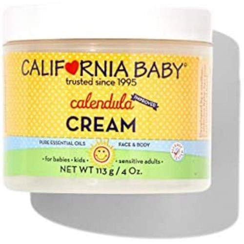 California Baby Calendula Moisturizing Cream - Hydrates Soft, Sensitive Skin, Plant-Based, Vegan Friendly, Soothes Irritation Caused by Dry Skin on Face, Arms & Body, 4oz