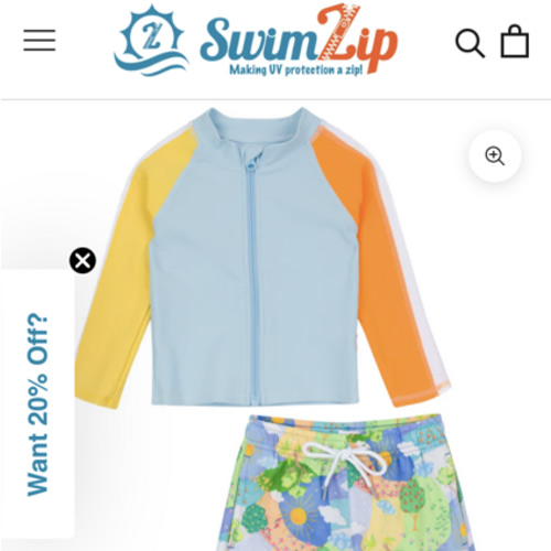 Boys Long Sleeve Zipper Rash Guard and Swim Trunk Set | "Sunshine"