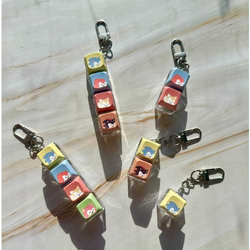 Hedgehog Team Clicky Keychains and Keycaps