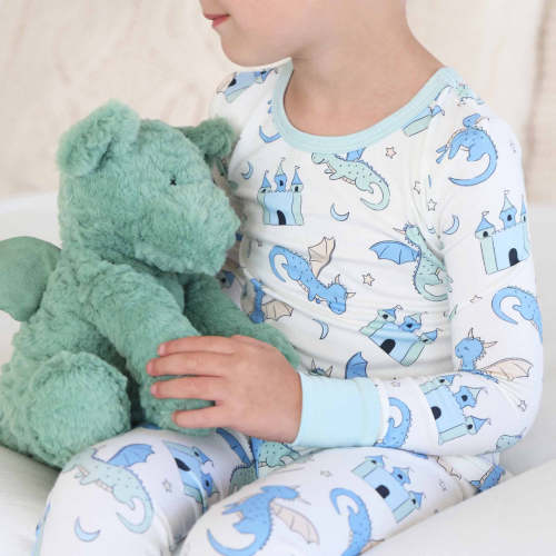 Dragon Adventure Two Piece Pajama Set | Blue