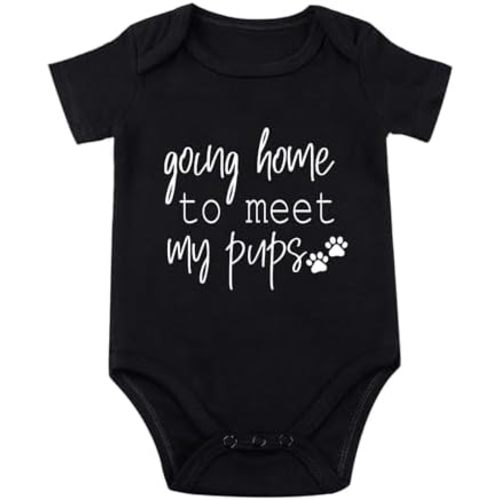Going Home To Meet My Pups Baby Bodysuit Best Friend Baby Bodysuit Coming Soon Animal Lover Baby Bodysuit