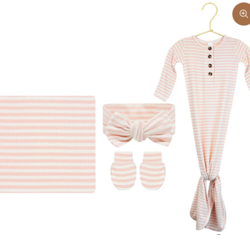 Harper Ribbed Newborn Headband Bundle (Gown)