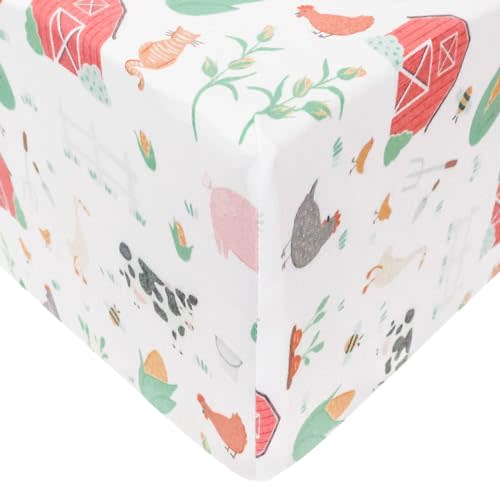 Premium Fitted Knit Crib Sheet/Toddler Sheet Farmstead by Copper Pearl, CP-CRSH-0124-NSZ