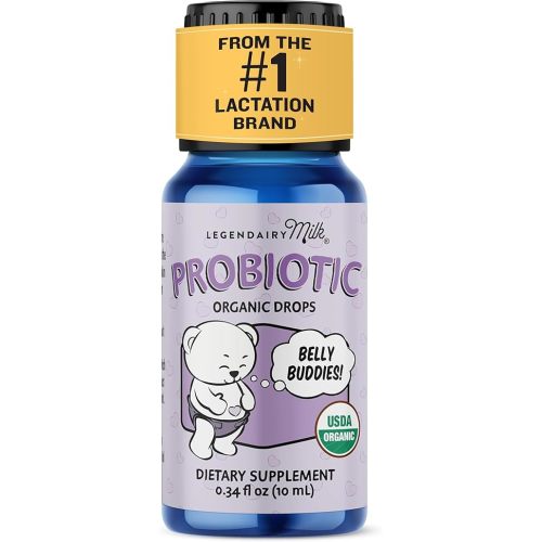 Legendairy Milk Baby Probiotic Drops Organic - Colic and Gas Drops for Newborns & Toddlers - Digestive Support, Constipation Relief - Toddler Probiotic Supports Occasional Diarrhea & Gas, 33 Servings