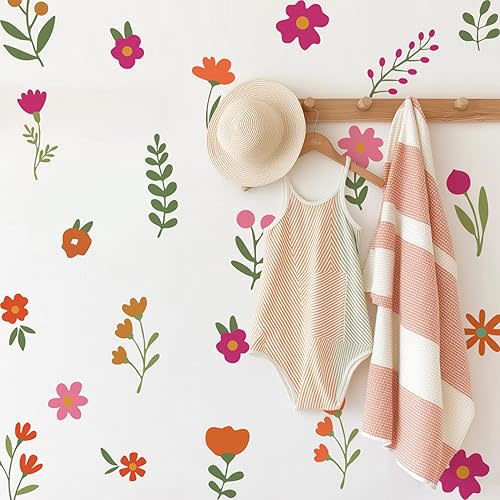 QUCHENG Boho Wall Stickers Girls Bedroom Removable Wall Decals Nursery Kids Room Decor Vinyl Murals DIY Cute Decorations 6 Sheets