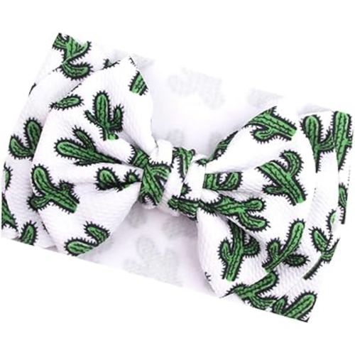 BBTDIN Baby Cactus Headband Plant Turban Baby Pricklypear Hair Bowknot Cactus Hair Band Bow BTB09 (A1-Turban, Free Size)
