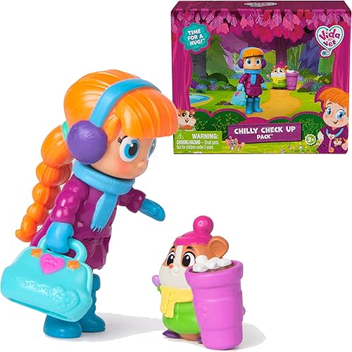 Vida the Vet, Chilly Check Up Pack with Vida & Popcorn Action Figures & Vida’s Vet Bag Accessory, Kids Toys for Girls & Boys Ages 3 and up