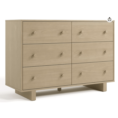 Storkcraft Texas 6 Drawer Dresser (Hazelnut) – GREENGUARD Gold Certified Baby Dresser, Interlocking Drawer System for Nursery & Kids’ Bedroom, Brown Chest for Kids Bedroom, Nursery Storage