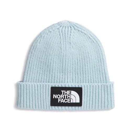 The North Face Kids' Baby Logo Box Beanie | Woven Logo Patch, Cuffed Design, Sustainable Fabric