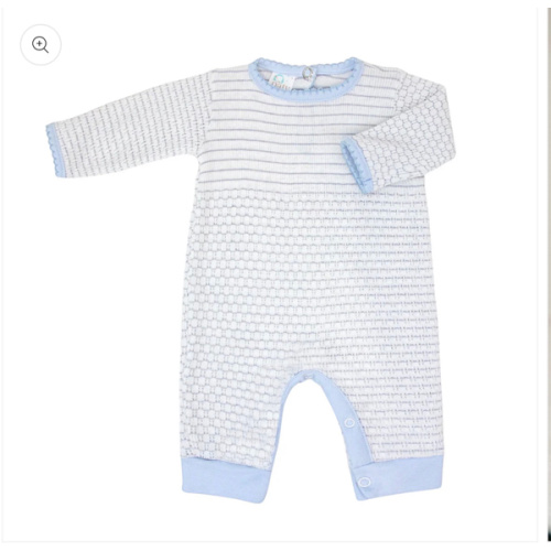 Paty Knit Pinstripe Romper with Pima Trim – PatyInc