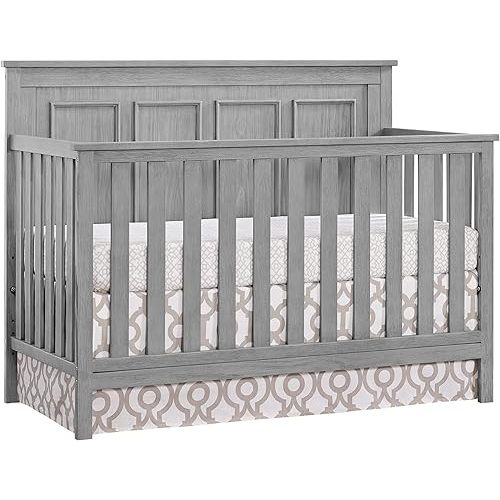 Oxford Baby Bennett 4-in-1 Convertible Crib, Rustic Gray, GreenGuard Gold Certified
