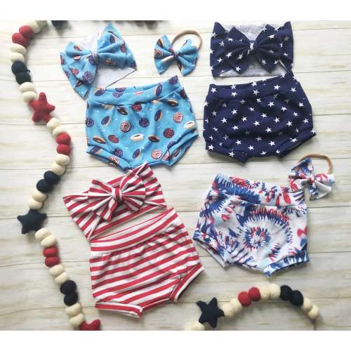 Baby 4th of July Bummies, Baby Tie dye Patriotic