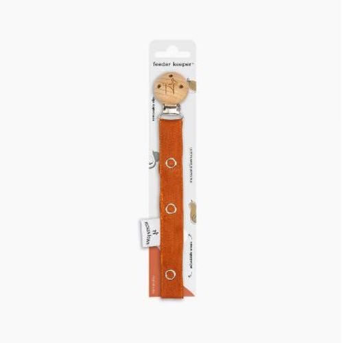 Moss and Fawn Linen Pacifier Clip