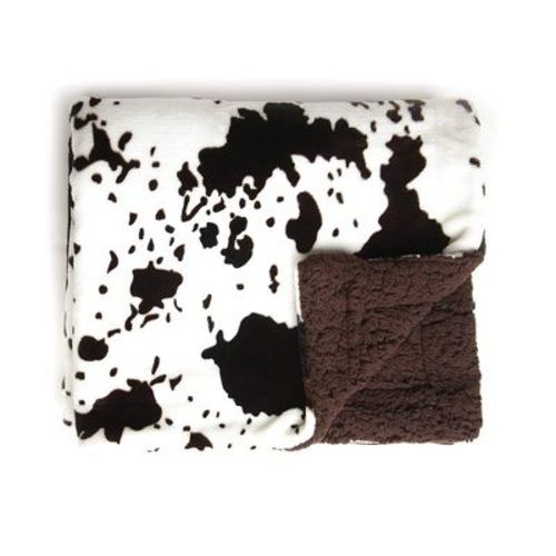 Tadpoles Double Layer Baby Blanket - Cowhide Print | 30" x 40" | 100% Super Soft Plush Polyester Microfiber