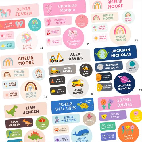 Waterproof Daycare Labels, Custom Name Stickers Dishwasher Safe, Custom Name Labels Vinyl, Personalized School Labels, Camp Labels