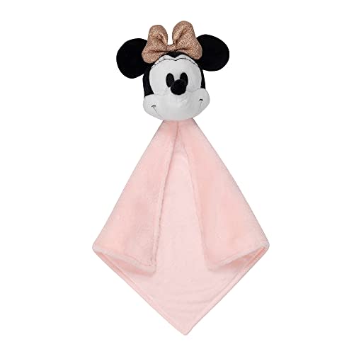 Lambs & Ivy Disney Baby Minnie Mouse Lovey Pink/White Plush Security Blanket