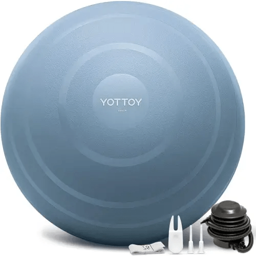 YOTTOY Anti-Burst Exercise Ball for Working Out, Yoga Ball for Pregnancy,Extra Thick Workout Ball for Physical Therapy,Stability Ball for Ball Chair Fitness with Pump