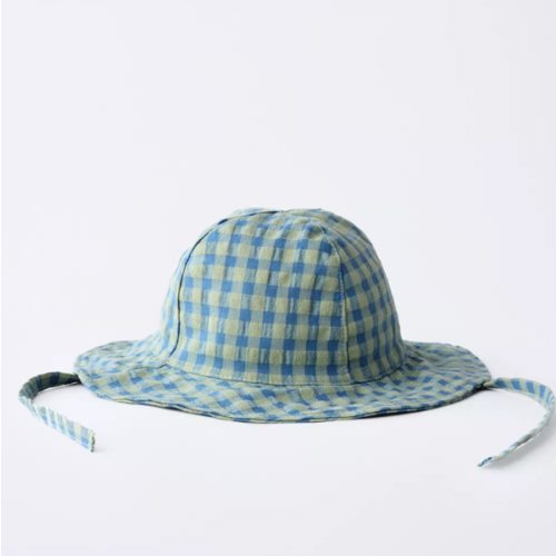 GINGHAM HAT - Blue / Green | ZARA United States