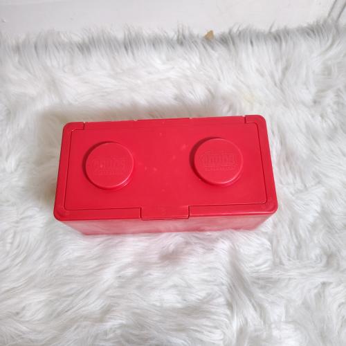 VTG 90s Red Block/Lego Wipe Container Chubs Stackables