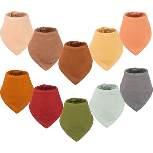 Tiny Twinkle Bandana Scarf Bibs - Water Resistant and Absorbent Infant Drool and Teething Baby Bibs