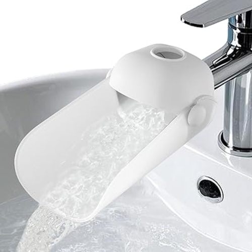 KOMIDK Faucet Extender for Bathroom Sink Faucet Extender for Toddlers Bathroom Sink Kitchen Bathtub (Grey)