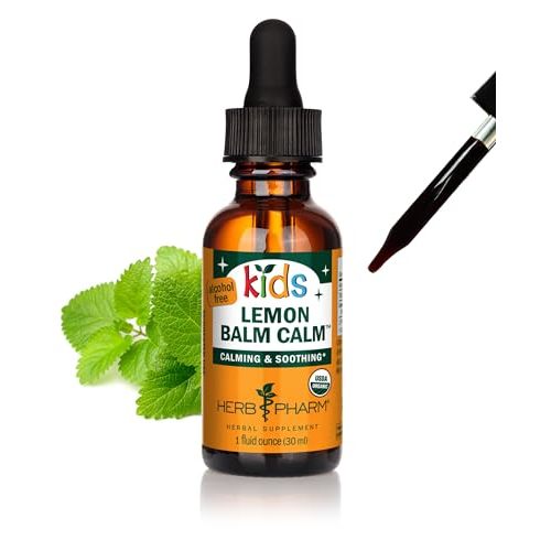 Herb Pharm Kids Certified-Organic Alcohol-Free Lemon Balm Calm Liquid Extract, 1 Ounce (GLKLEMON01)